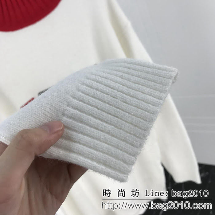 FENDI芬迪 18ss秋冬新款 羊毛混紡 撞色高領毛衣 胸口刺繡新logo 明星同款 寬鬆版型 男女同款 ydi2318